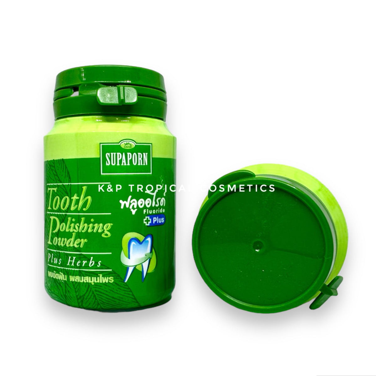 Supaporn Tooth Polishing Powder Plus Herbs 90 g., Зубной порошок на ос