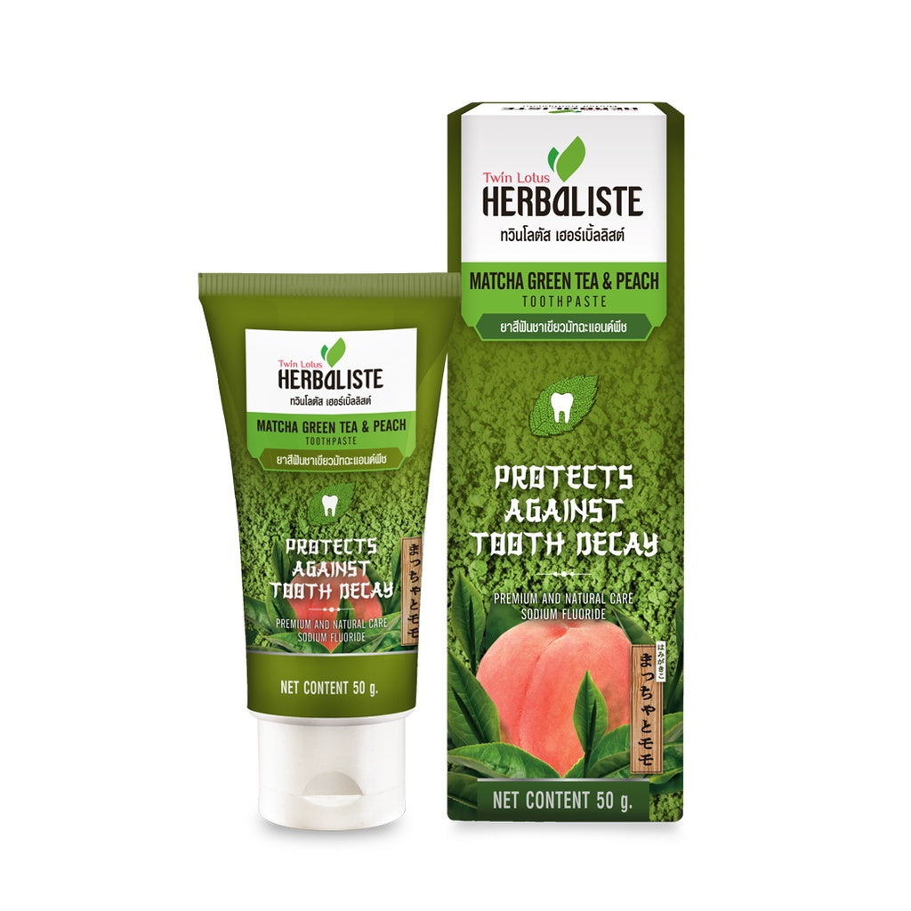 Twin Lotus Herbaliste Matcha Green Tea & Peach Toothpaste 100 g