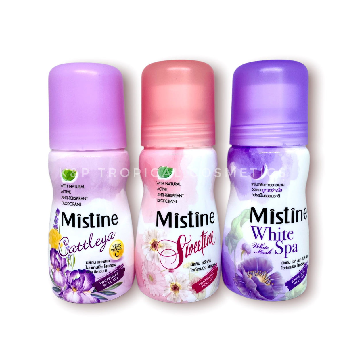 Mistine Whitening Roll On with Natural Active AntiPerspirant Deodoran