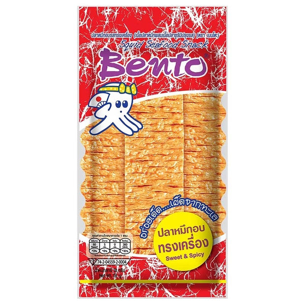 Bento Brand Squid Seafood Snack 18 g., Закуска из морепродуктов с кальмарами 18 гр.