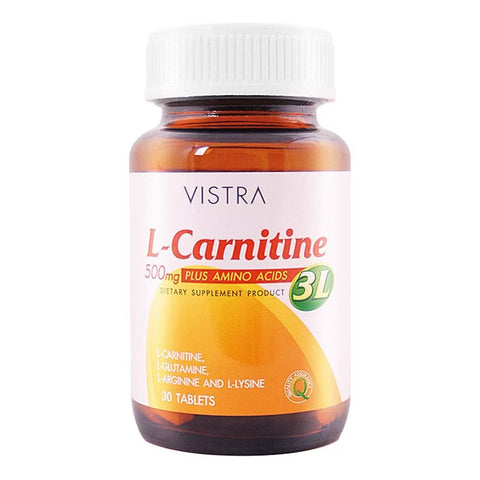 Vistra L-Carnitine Plus 3L 30 Tablets Пищевая добавка с L-карнитином для похудения и наращивания мышечной массы 30 капс.