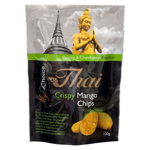 My Choice Thai Crispy Mango Chips 100 g., Тайские хрустящие чипсы из манго 100 гр.