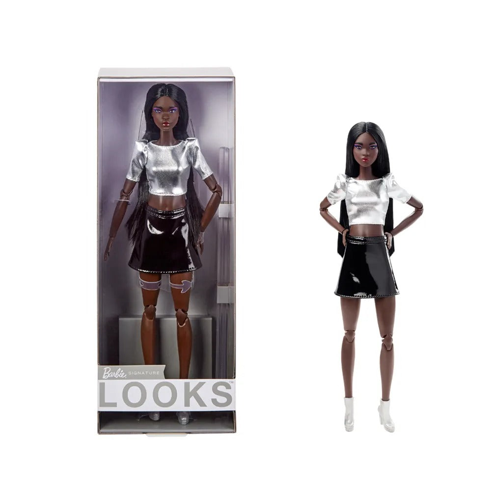 Mattel Barbie Signature Barbie Looks Doll (Tall, Dark Brown) Кукла Барби (высокая, темно-коричневая)