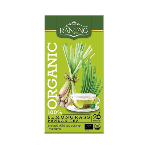 Ranong Organic Lemongrass Pandan Tea 20 tea bags Органический чай из лемонграсса и пандана 20 пакетиков