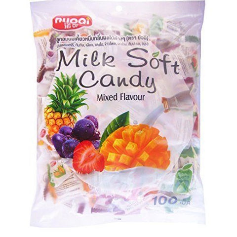 Nuoqi Chewy Milk Soft Candy Mixed Flavour 380 g., Жевательные мягкие молочные конфеты со смешанным вкусом 380 гр.