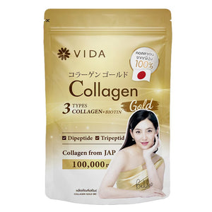 VIDA Collagen Gold 100000 mg. 100 g., Пищевая добавка "Золотой коллаген" с биотином 100 000 мг.