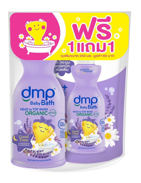 DMP Organic PH 5.5 Hair and Body Baby Bath 480 ml. + 250 ml., Средство для купания детей "С головы до пят" с органическим составом 480 мл. + 250 мл.