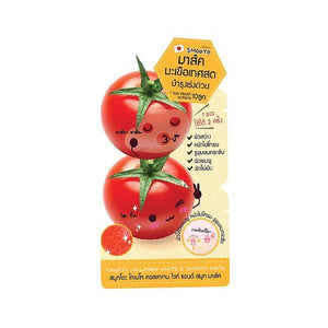 Smooto Tomato Collagen White & Smooth Mask 10 g.* 6 pcs., Осветляющая маска для лица с коллагеном и томатом для гладкости кожи 10 гр.*6 шт.