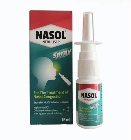 BOSS PHAMARCARE NASOL Nebuliser Spray 15 ml., Спрей назальный с нафазолином для лечения заложенности носа 15 мл.