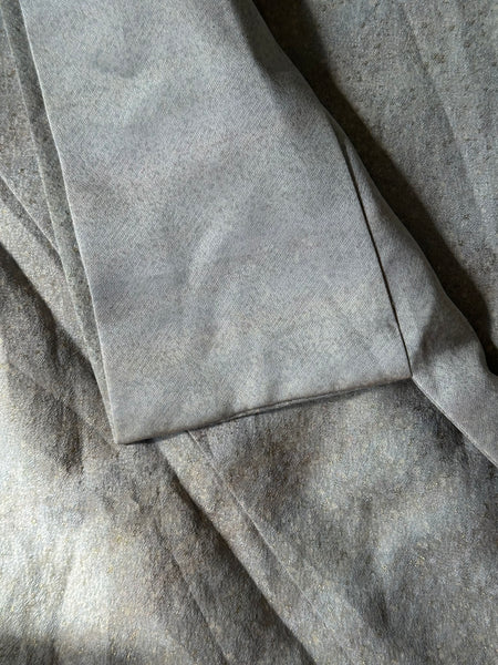Silk Vintage Kimono Винтажное кимоно из шелка в сером цвете из фактурной ткани "серебряный туман"