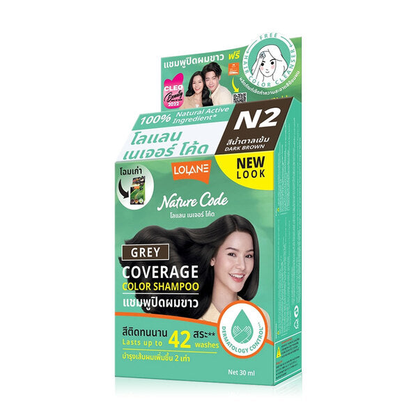LOLANE Nature Code Color Shampoo 30 ml., Красящий шампунь для волос без аммиака 30 мл.