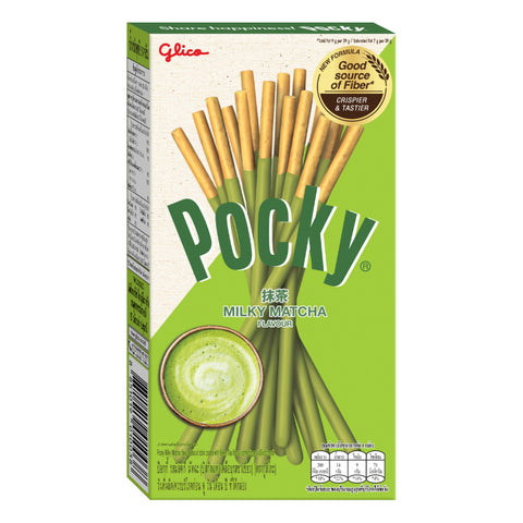 Glico Pocky Milky Matcha Flavour 39 g., Соломка Pocky со вкусом зеленого чая 39 гр.