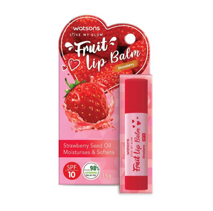 Watsons Fruit Lip Balm Strawberry SPF10 3,5g., Фруктовый бальзам для губ "Клубника" SPF10 3,5 гр.