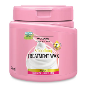 Watsons Treatment Wax Yoghurt for Rough or Curly Hair 500 ml., Лечебная маска с йогуртом для сухих и вьющихся волос 500 мл.