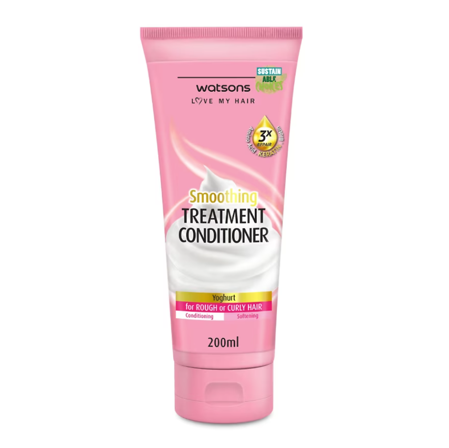 Watsons Treatment Conditioner Yoghurt for Rough or Curly Hair 200 ml., Кондиционер с йогуртом для шероховатых и вьющихся волос 200 мл.