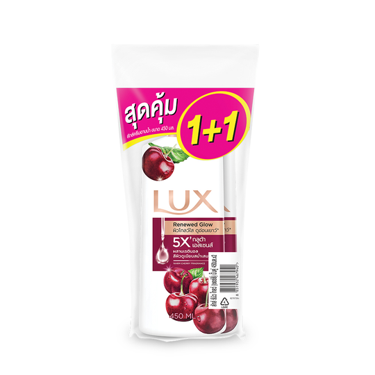 LUX Renewed Glow Shower Cream 450 ml.*2 pcs., Крем для душа "Ослепительная вишня" 2 шт.*450 мл.