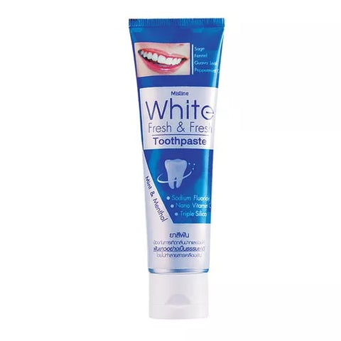 Mistine White Fresh & Fresh Toothpaste 100 g., Отбеливающая и освежающая зубная паста 100 гр.