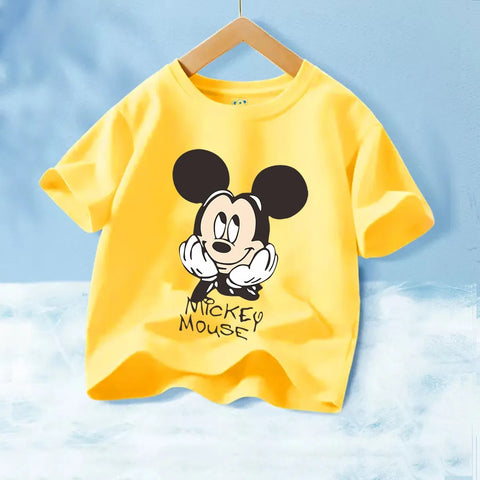 Fashion T-Shirt to Kids Pure Cotton Cartoon Anime Printed Mickey Mouse Детская футболка из чистого хлопка с мультяшным принтом "Микки Маус"
