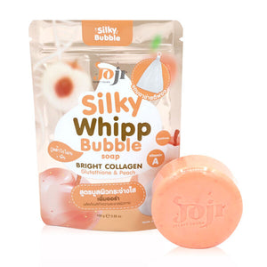 PRECIOUS SKIN Joji Secret Young Silky Whipp Bubble Soap Bright Collagen (Glutathione & Peach) 100 g., Нежное мыло «Глутатион и персик» для сияния кожи 100 гр.