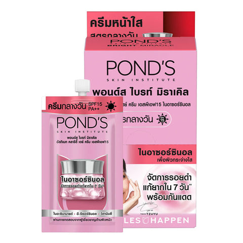 POND'S White Beauty Skin Perfecting Super Cream SPF 15 PA++ 6.5 g.*6 pcs.,  Крем «Совершенство кожи» для сияния и лифтинга SPF 15 PA++ 7 гр. *6 шт.