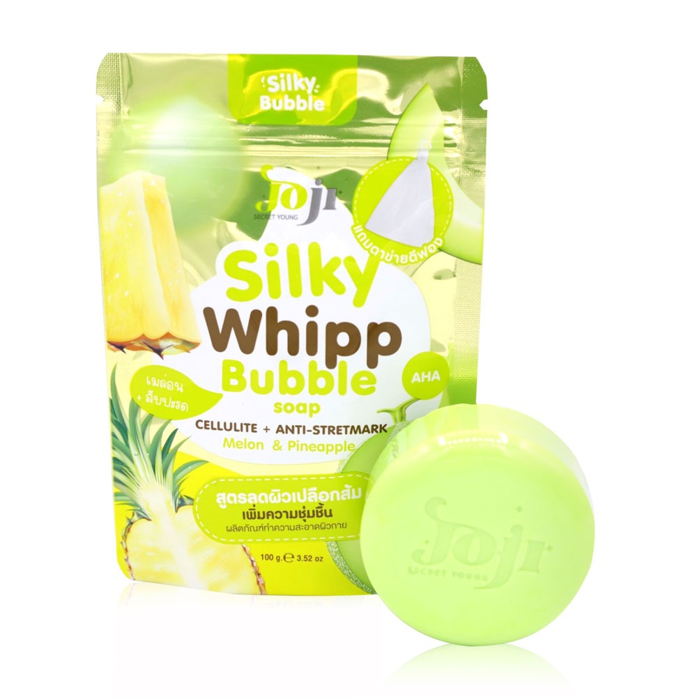 PRECIOUS SKIN Joji Secret Young Silky Whipp Bubble Soap Bright Cellulite + Anti-Stretmark (Melon & Pineapple) 100 g., Нежное мыло против целлюлита и растяжек 100 гр.