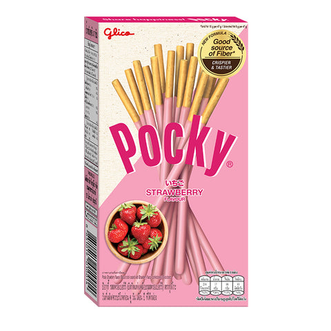 Glico Pocky Strawberry Flavour 47 g., Соломка Pocky со вкусом клубники 47 гр.