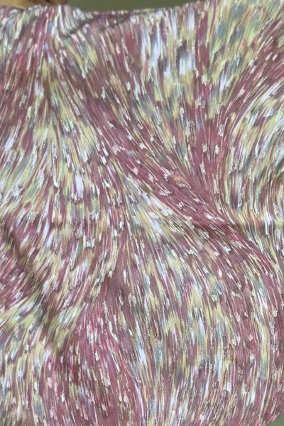 Silk Vintage Hahori Винтажное хаори из тонкого шелка лилового цвета "северное сияние"
