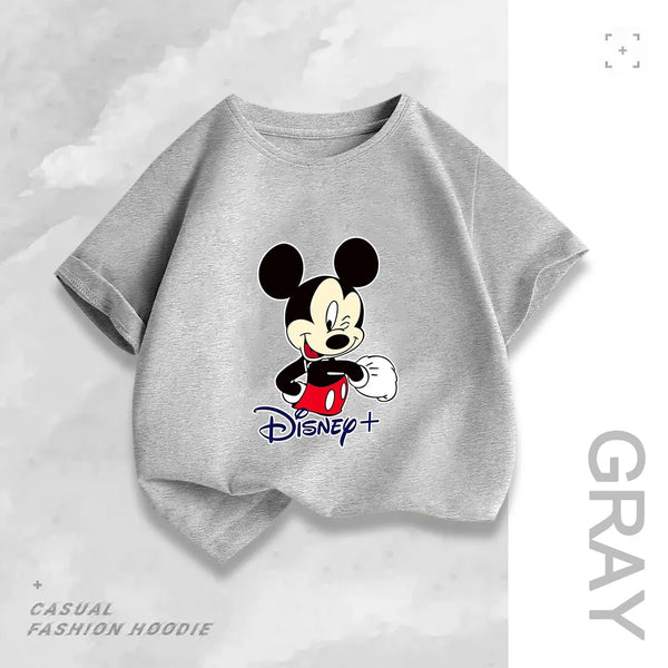Fashion T-Shirt to Kids Pure Cotton Cartoon Anime Printed Disney Детская футболка из чистого хлопка с мультяшным принтом "Дисней"