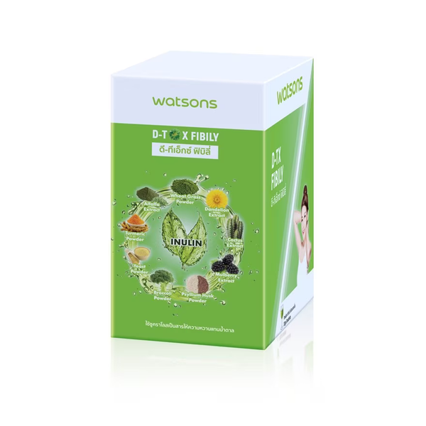 Watsons D-TOX FIBILY 20 g.*7 sachets, Клетчатка для очищения организма 20 гр.*7 саше