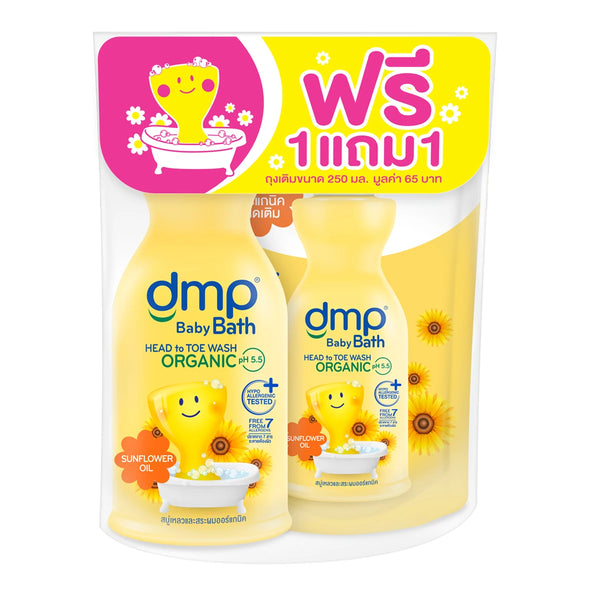 DMP Organic PH 5.5 Hair and Body Baby Bath 480 ml. + 250 ml., Средство для купания детей "С головы до пят" с органическим составом 480 мл. + 250 мл.