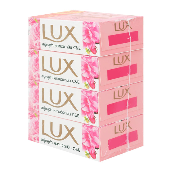 Lux Rosy Glow Bar Soap 105 g.*4 pcs., Мыло "Люкс" с ароматом французских роз для гладкой кожи 105 гр.*4 шт.