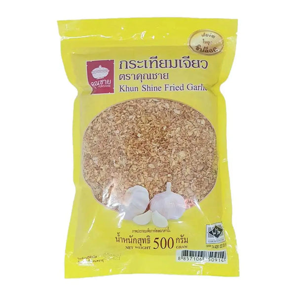 Khun Shine Fried Garlic 500 g., Тайский чеснок сушеный жареный 500 гр.