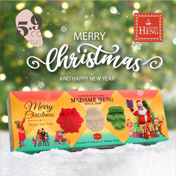 Madame Heng Merry Chistmas Set Soap 110 g.* 3 pcs., Подарочный набор мыла "Новогоднее" для рук и тела 110 гр.*3 шт.
