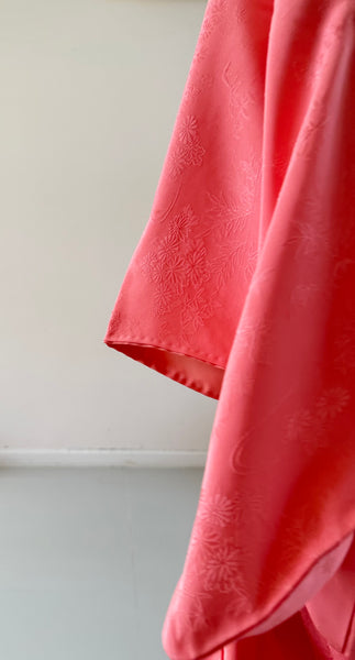 Silk Vintage Kimono (crepe de chine), Винтажное кимоно из шелка (крепдешин) в розовом цвете