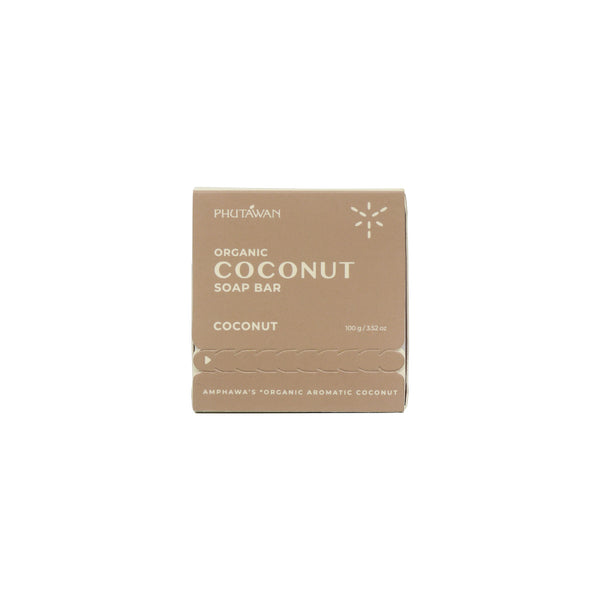 Phutawan Coconut Natural Soap Bar 100 g., Натуральное кокосовое мыло 100 гр.