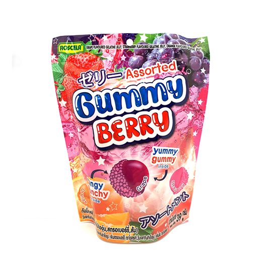 ROSCELA Gummy Berry Gelatine Jelly 39 g., Желейные конфеты в ассортименте 39 гр.