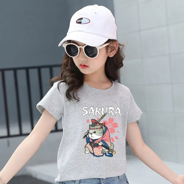 Fashion T-Shirt to Kids Pure Cotton Cartoon Anime Printed Art Детская футболка из чистого хлопка с принтом "Искусство"