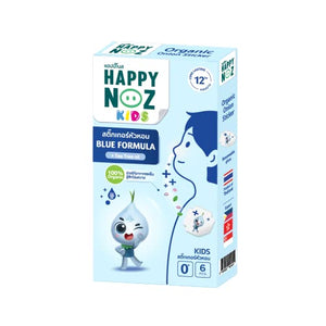 Happy Noz Kids Organic Onion Sticker Blue Formula (Plus Tea Tree Oil) 6 pcs., Пластыри с луковым маслом и маслом чайного дерева для детей от заложенности носа 6 шт.