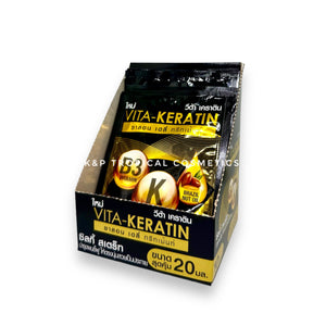 Vita Keratin Treatment Salon Daily Silky Straight (BLACK BOX) 20 ml.*10 pcs., Кератиновый кондиционер для окрашенных и поврежденных волос 20 мл.*10шт.