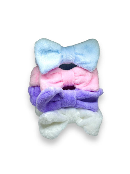K&P Tropical Cosmetics Headband, Плюшевая косметическая повязка на голову с бантиком