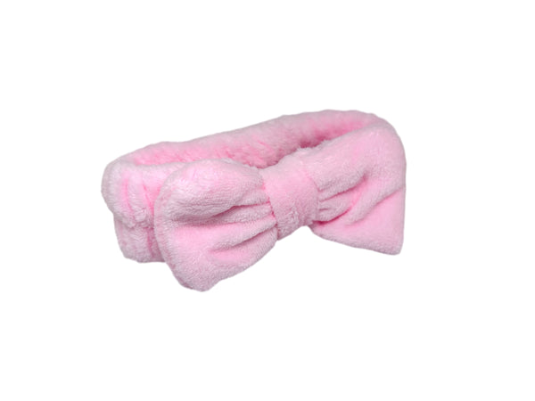 K&P Tropical Cosmetics Headband, Плюшевая косметическая повязка на голову с бантиком