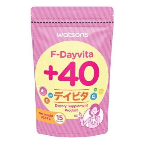 Watsons F-Dayvita +40 (Dietary Supplement Product) 15 Sachets, Пищевая добавка для женщин старше 40 лет 15 саше.
