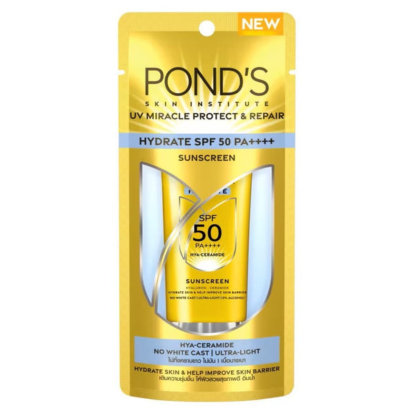 Pond's UV Miracle Protect Repair Hydrate SPF 50 PA++++ 30 g., Увлажняющий солнцезащитный крем для защиты и питания кожи SPF 50 PA++++ 30 гр.