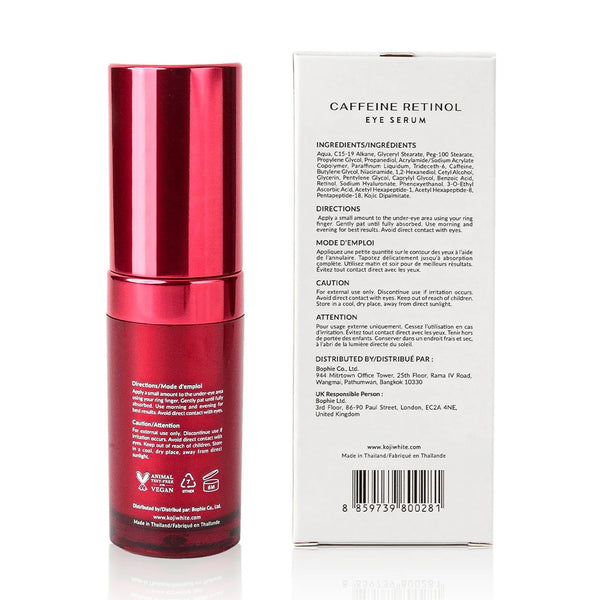Koji White Caffeine Retinol Eye Serum 15 ml., Сыворотка для кожи вокруг глаз с кофеином и ретинолом 15 мл.
