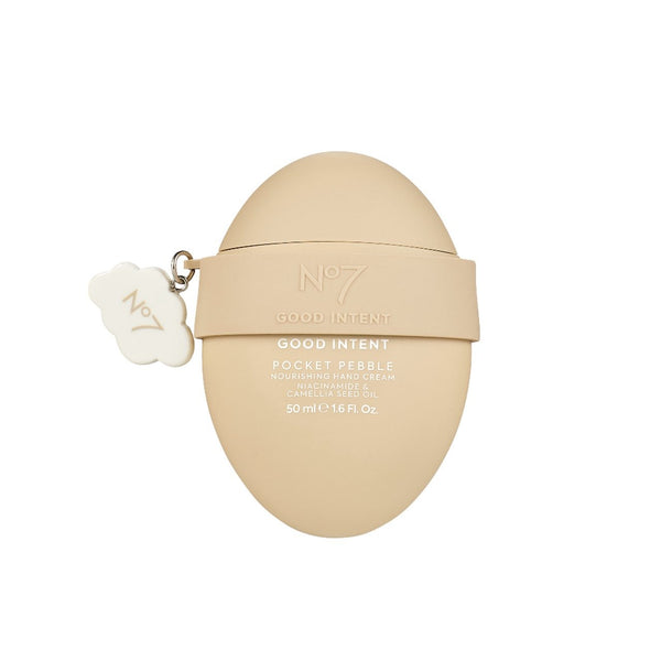 Boots No7 Good Intent Pocket Pebble Nourishing Hand Cream 50 ml., Питательный крем для рук с ниацинамидом и маслом семян камелии 50 мл.