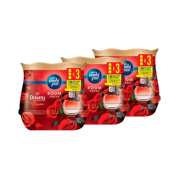 Downy Ambi Pur Room Fresh Air Refreshing Gel 180 g.* 3 pcs., Гелевый ароматизатор-освежитель воздуха набор 3 шт*180 гр.