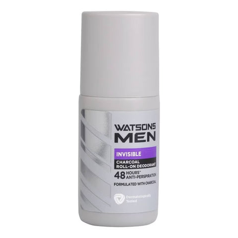 Watsons Men Invisible Charcoal Roll-on Deodorant 50 ml., Роликовый дезодорант для мужчин с древесным углем 50 мл.