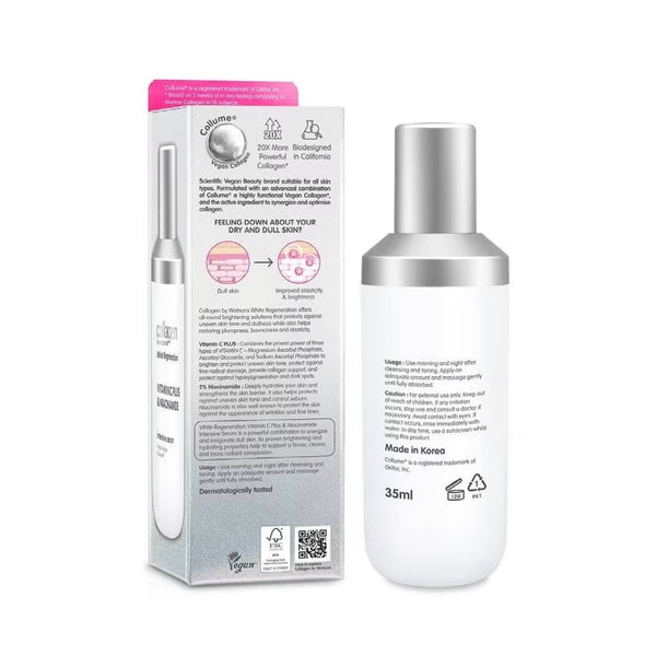 Watsons Collagen White Regeneration Vitamin C Plus Niacinamide Serum 35 ml., Интенсивная отбеливающая сыворотка с витамином С и ниацинамидом 35 мл.