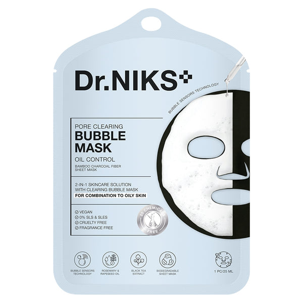 Karmart Dr.NIKS Pore Clearing Bubble Mask Oil Control 25 ml., Маска с пузырьками для контроля жирности и очищения пор 25 мл.