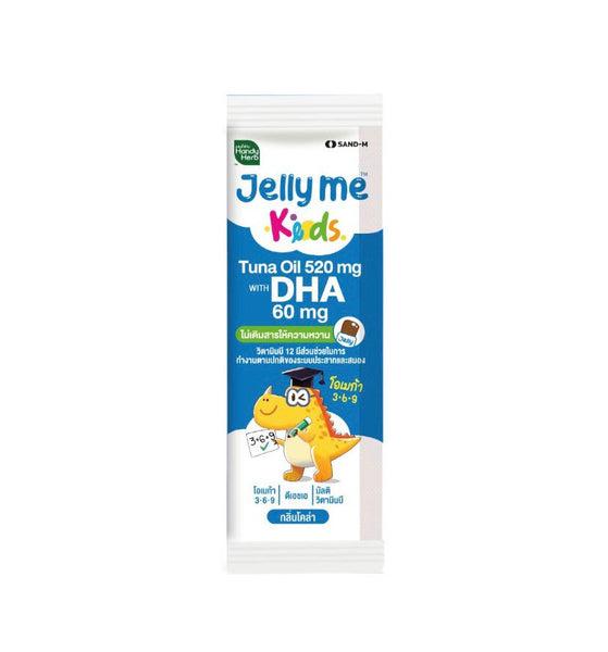 SAND-M Handy Herb Jelly Me Keods 6 Jelly Tuna Oil 500 mg. with DHA 58 mg. 30 g.*12 pcs. (Dietary Supplement Product), Жевательное желе-саше для детей от 6 лет со вкусом Колы с содержанием порошка тунцового масла 500 мг 30 гр*12 шт.